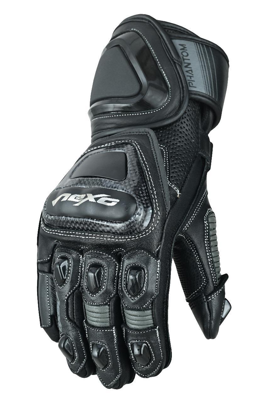 NEXO PHANTOM RACING LEATHER GLOVE - BLACK GREY