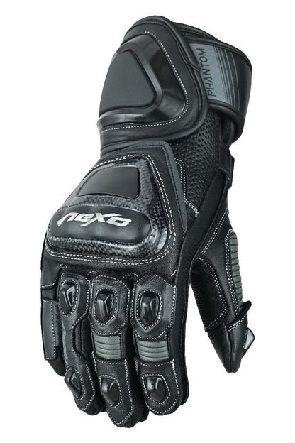 NEXO PHANTOM RACING LEATHER GLOVE - BLACK GREY