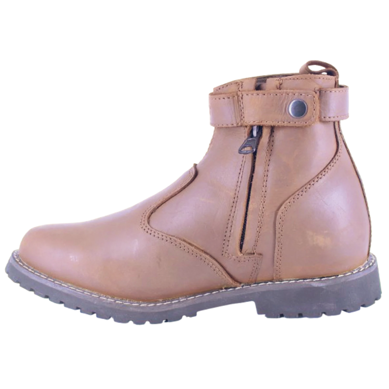 Nexo Ladies Cafe Racer Boots - CAMEL BROWN