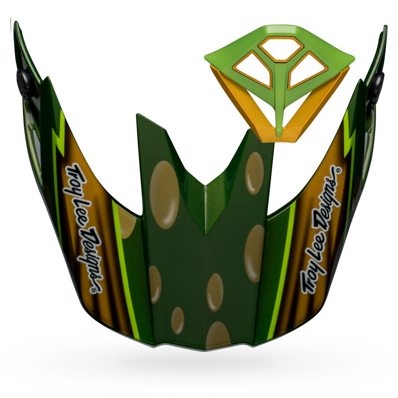 Bell Moto-10 Peak & Mouthpiece McGrath Replica Gold/Green