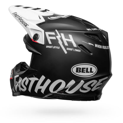 Bell Moto-9S Flex Fasthouse Flex Crew Matte Black/White ECE 22/06