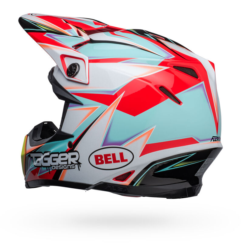 Bell Moto-9S Flex Tagger Edge White/Aqua ECE 22/06