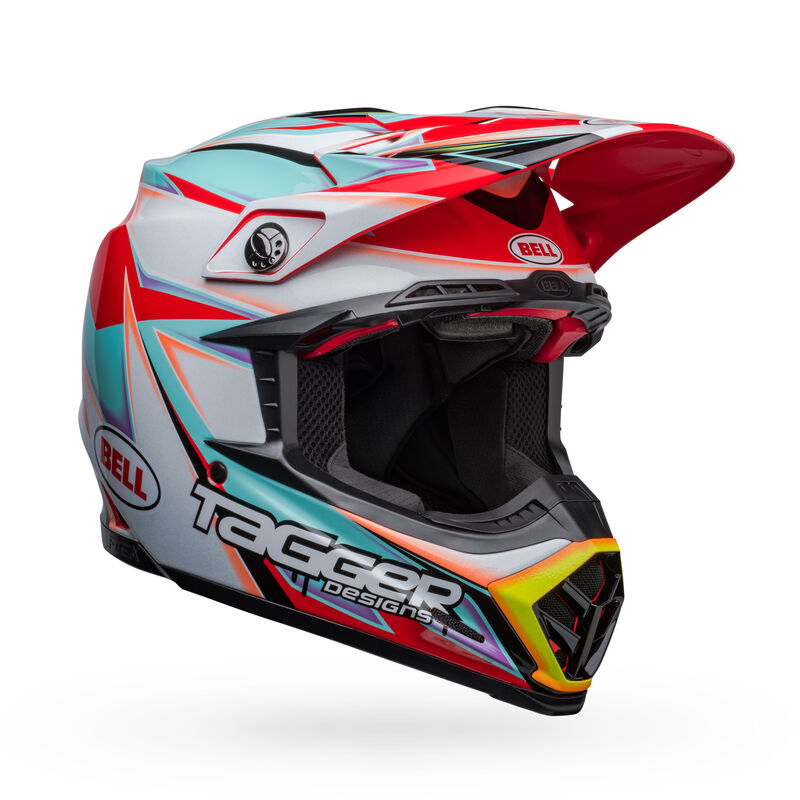 Bell Moto-9S Flex Tagger Edge White/Aqua ECE 22/06