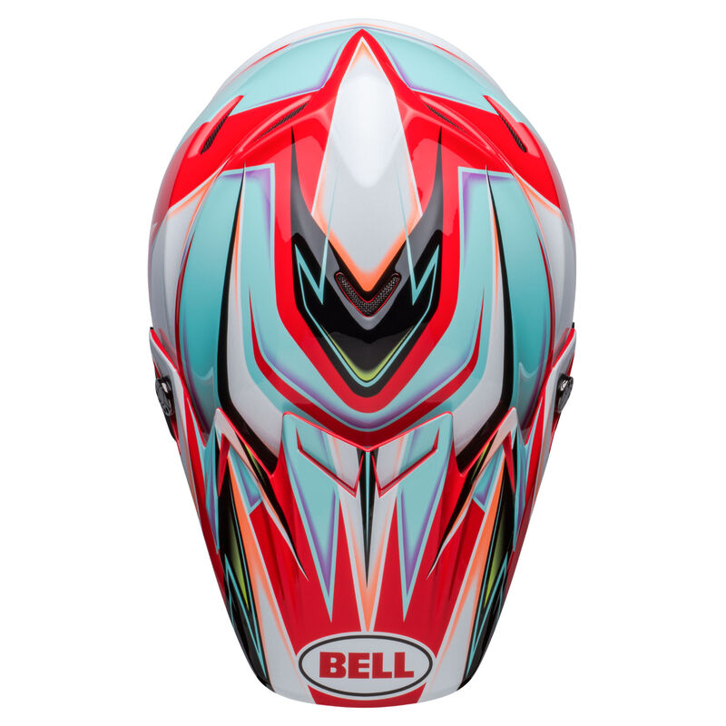 Bell Moto-9S Flex Tagger Edge White/Aqua ECE 22/06