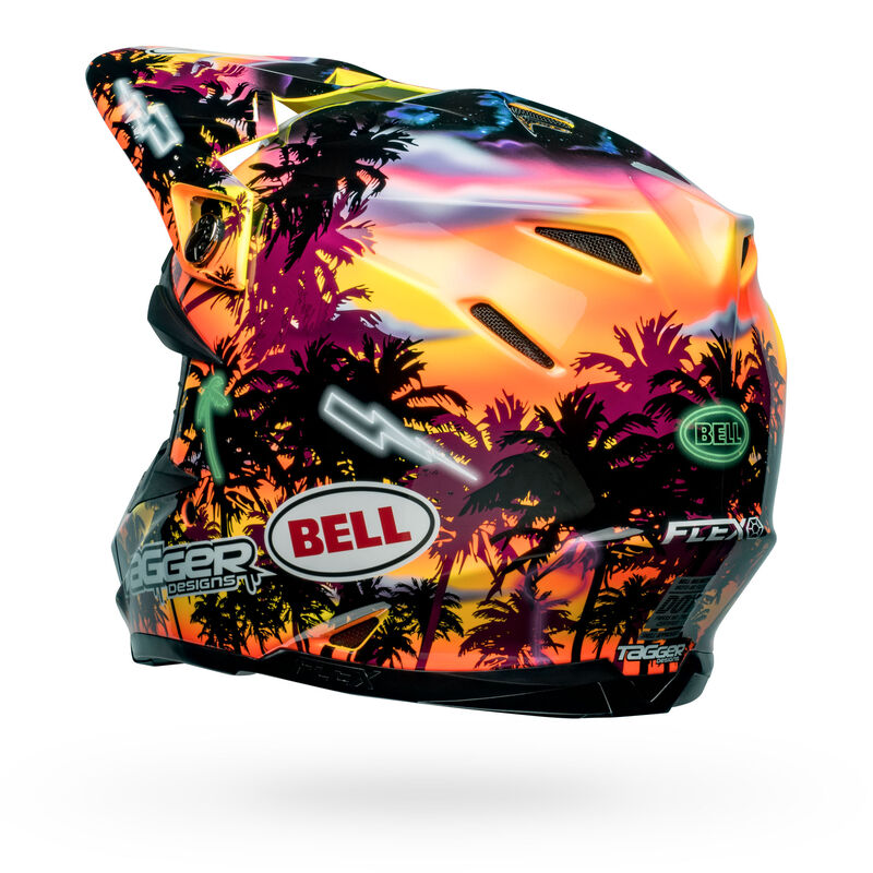 Bell Moto-9S Flex Tagger Tropical Fever Yellow/Orange ECE 22/06