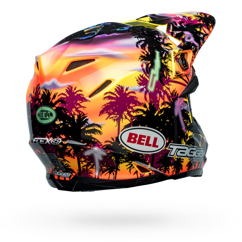 Bell Moto-9S Flex Tagger Tropical Fever Yellow/Orange ECE 22/06
