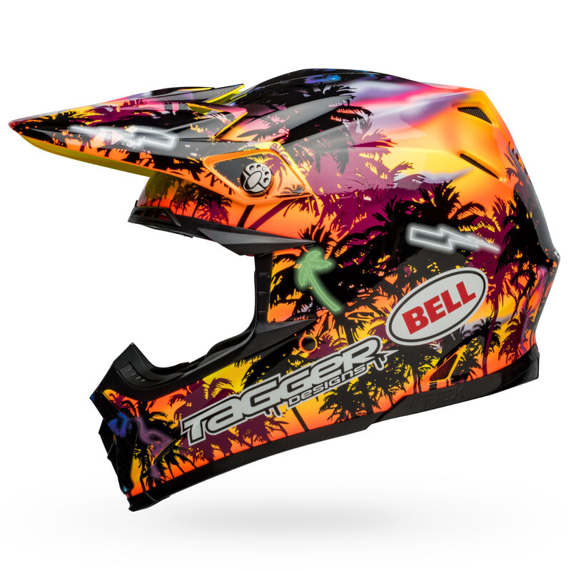 Bell Moto-9S Flex Tagger Tropical Fever Yellow/Orange ECE 22/06