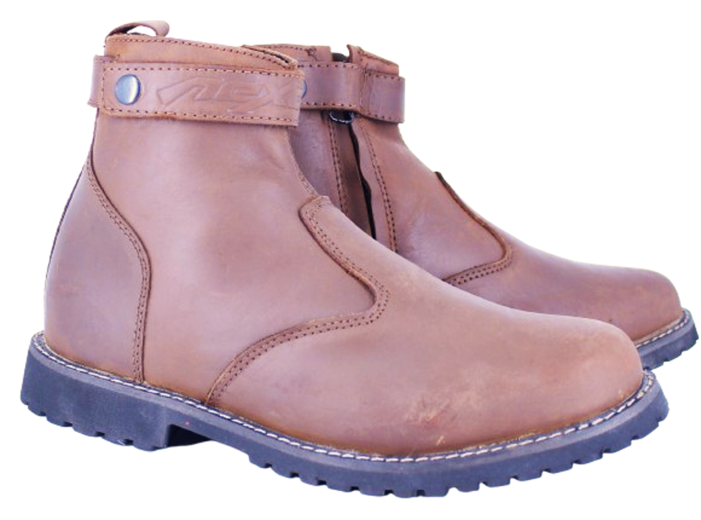Nexo Ladies Cafe Racer Boots - CAMEL BROWN
