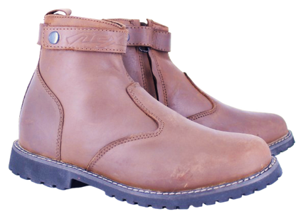 Nexo Ladies Cafe Racer Boots - CAMEL BROWN