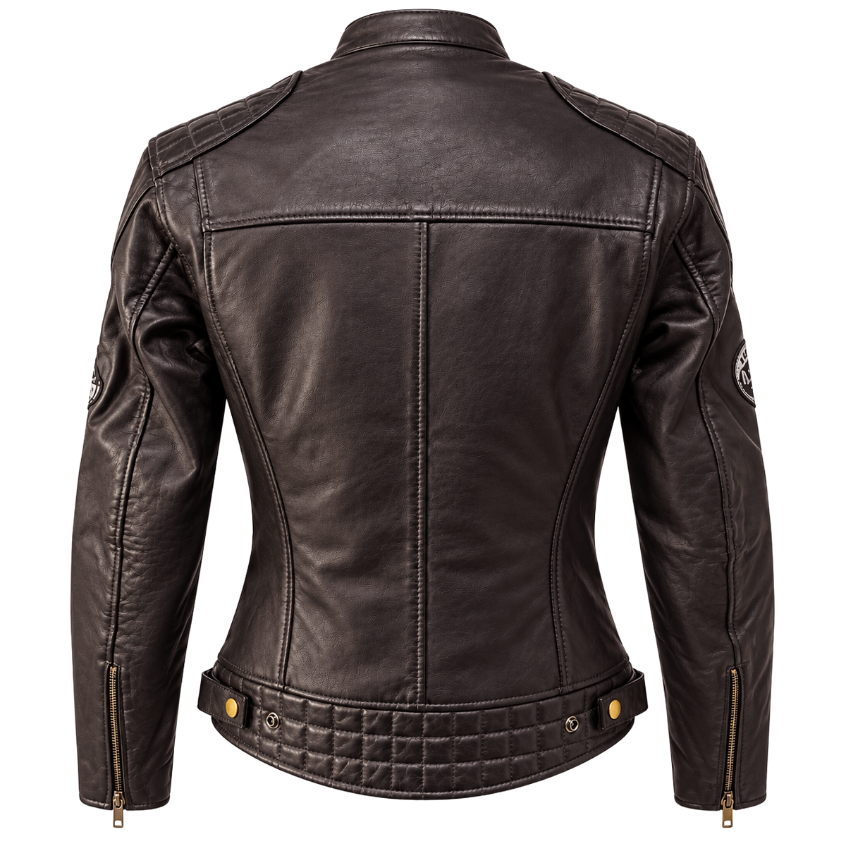 NEXO Ladies Café Racer v2 Leather Jacket - Dark Brown