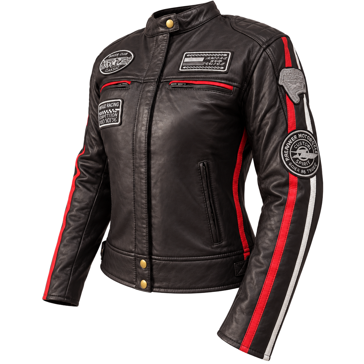 NEXO Ladies Café Racer v2 Leather Jacket - Dark Brown