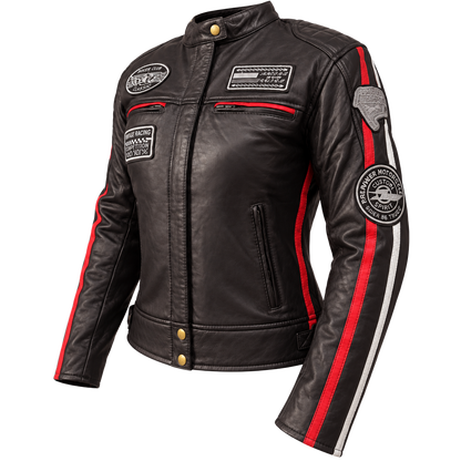 NEXO Ladies Café Racer v2 Leather Jacket - Dark Brown