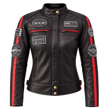 NEXO Ladies Café Racer v2 Leather Jacket - Dark Brown