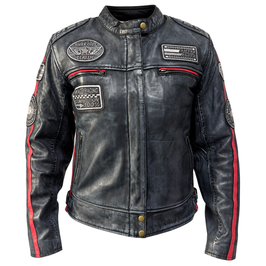 NEXO Ladies Café Racer v2 Leather Jacket - Denim Wax