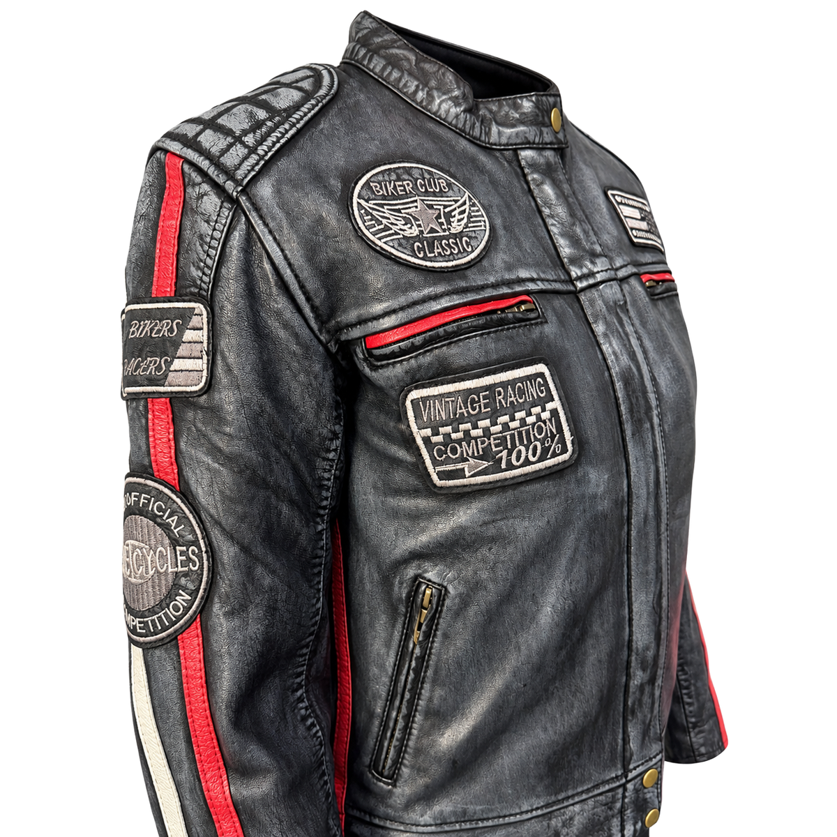NEXO Ladies Café Racer v2 Leather Jacket - Denim Wax