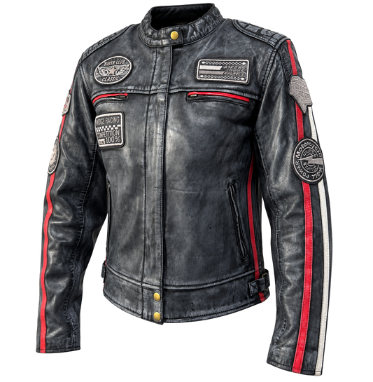 NEXO Ladies Café Racer v2 Leather Jacket - Denim Wax