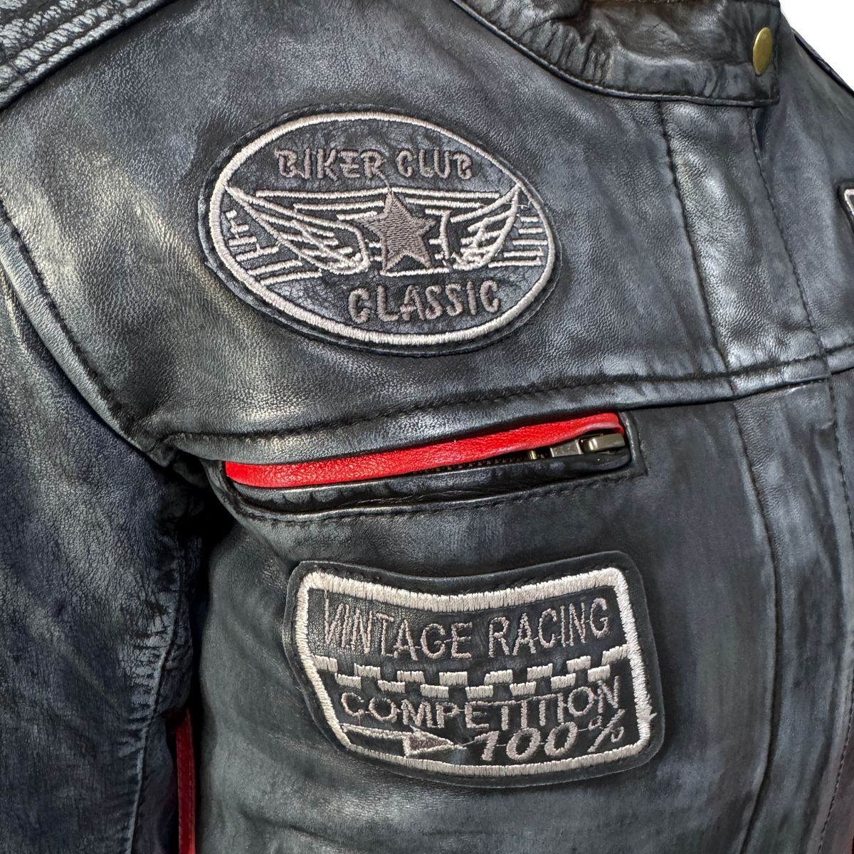 NEXO Ladies Café Racer v2 Leather Jacket - Denim Wax