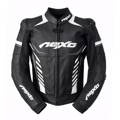 Nexo STR Leather Jacket Black White