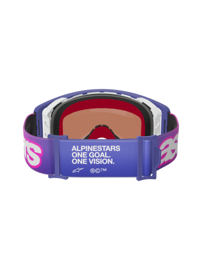 Alpinestars Supertech Vista Goggles Purple/Pink Mirror Blue