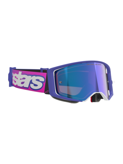 Alpinestars Supertech Vista Goggles Purple/Pink Mirror Blue