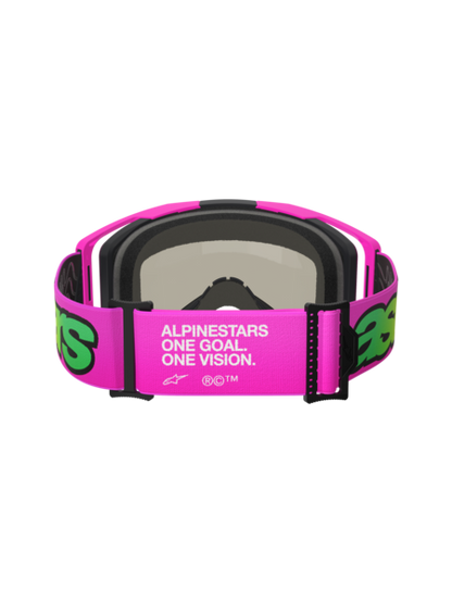 Alpinestars Vision 8 Vista Goggles Pink/Flou Yellow Mirror Blue