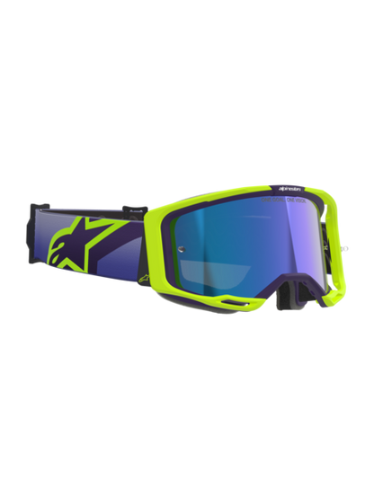 Alpinestars Vision 8 Corp Goggles Purple/Yellow Flou Mirror Blue