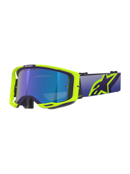 Alpinestars Vision 8 Corp Goggles Purple/Yellow Flou Mirror Blue