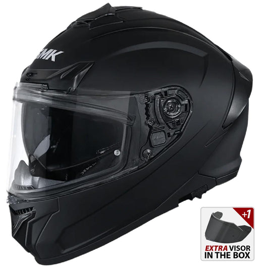 SMK Typhoon Matte Black Helmet MA200