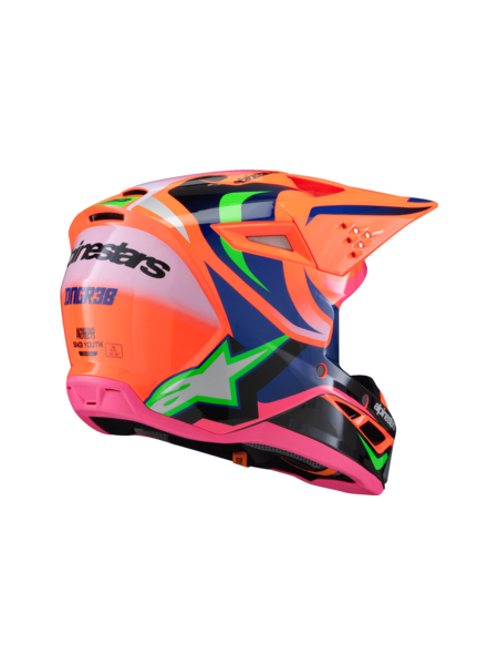 Supertech M3 (Youth) Deegan Helmet Orange/Purple/Pink ECE06