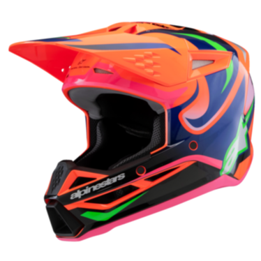 Supertech M3 (Youth) Deegan Helmet Orange/Purple/Pink ECE06