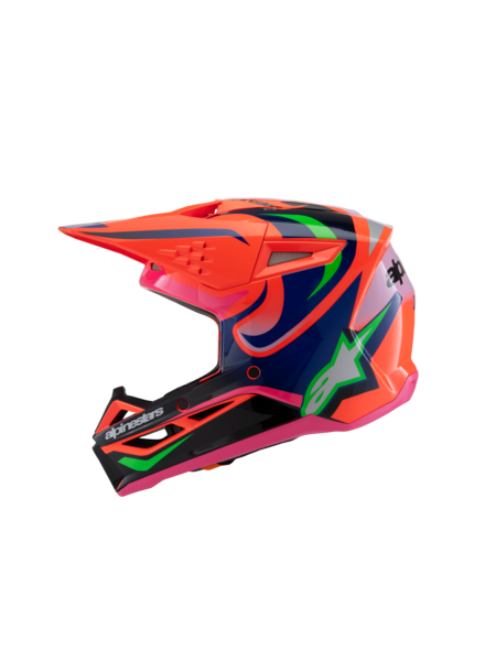 Supertech M3 (Youth) Deegan Helmet Orange/Purple/Pink ECE06