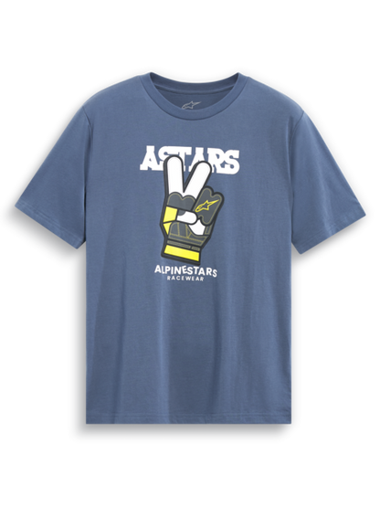 Alpinestars Peaceout SS CSF T-Shirt Silver/Blue