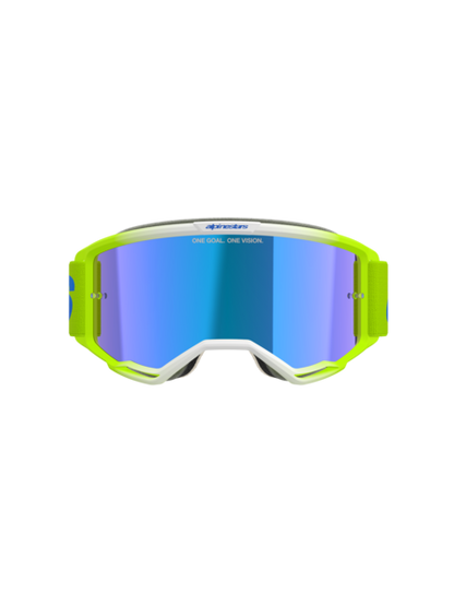 Alpinestars Vision 5 Blaze Goggles Yellow/Blue Mirror Blue