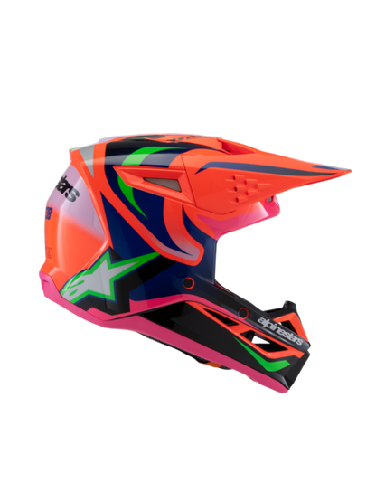 Supertech M3 (Youth) Deegan Helmet Orange/Purple/Pink ECE06