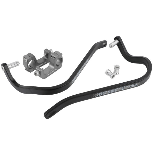 Zeta Armor Hand Guard XC PRO Kit (U-Clamp 28.6mm Bar) - Black/Black