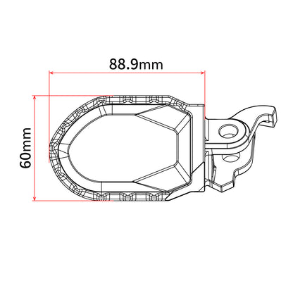 Zeta Max Foot Pegs Yamaha YZ Black