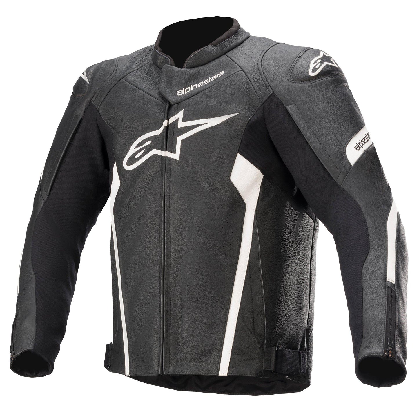 Alpinestars Faster V2 Leather Jacket Black/White