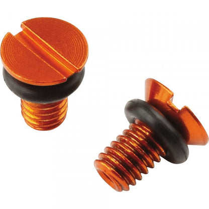 Zeta Front Fork Airvalve Cap Screw WP Orange 2PCS