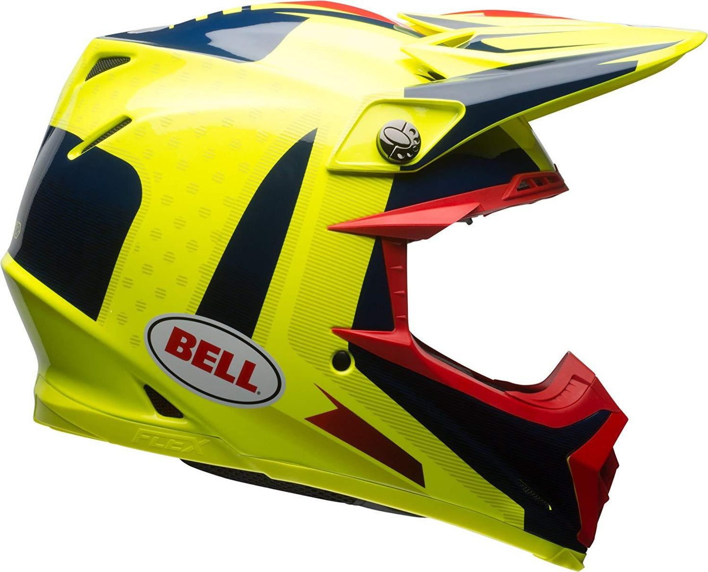 Bell Moto-9 Flex Vice Blue/Yellow (no matching Peak - black only)