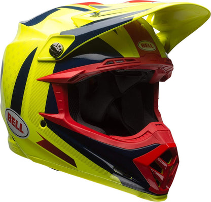 Bell Moto-9 Flex Vice Blue/Yellow (no matching Peak - black only)