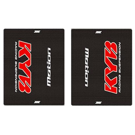 DRC Front Fork Decals Carbon KYB Red / White