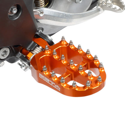 Zeta Alu Foot Pegs KTM SX - 15 Orange