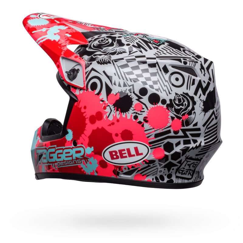 Bell MX-9 MIPS Tagger Splatter Gloss Bright Red/Gray
