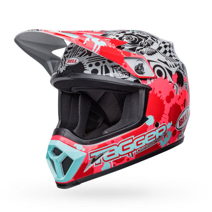 Bell MX-9 MIPS Tagger Splatter Gloss Bright Red/Gray