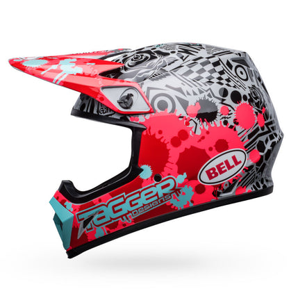 Bell MX-9 MIPS Tagger Splatter Gloss Bright Red/Gray