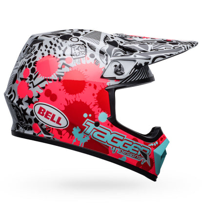 Bell MX-9 MIPS Tagger Splatter Gloss Bright Red/Gray