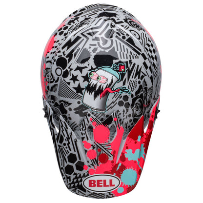 Bell MX-9 MIPS Tagger Splatter Gloss Bright Red/Gray