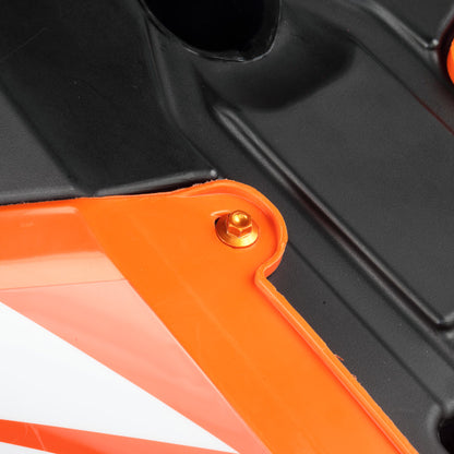 Zeta Alu Tapping Screw Bolt Set KTM Orange